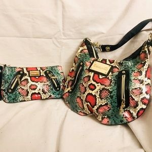 Betsey Johnson Hobo Bag & Matching Clutch